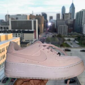 Women's Pink Suede Nike Sneakers